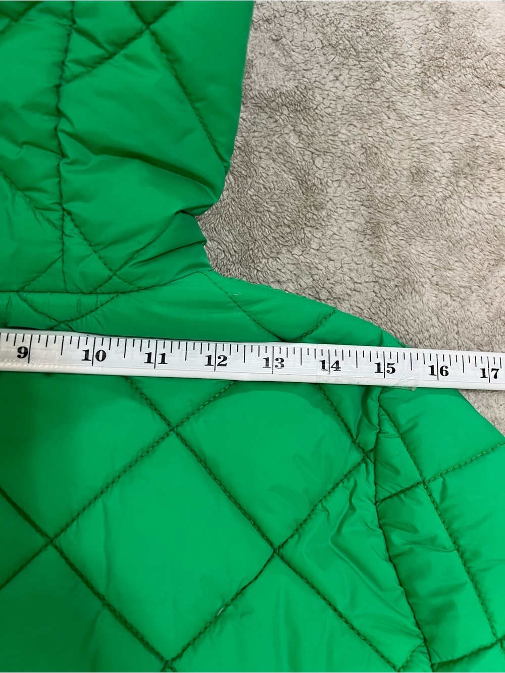Zara Women’s Size M US Long Sleeves Hooded Quilted Short Jacket Green - Picture 7 of 16